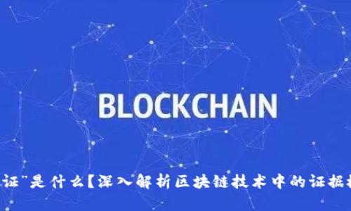 区块链里的“证”是什么？深入解析区块链技术中的证据概念及其应用